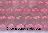 CRQ890 15 inches 4mm round Madagascar rose quartz beads