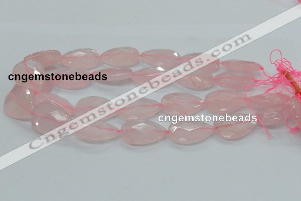 CRQ90 15.5 inches 20*30mm faceted teardrop natural rose quartz beads