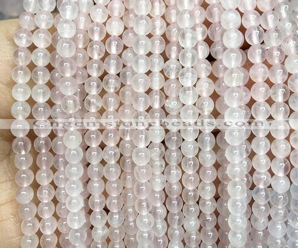 CRQ922 15 inches 4mm round natural rose quartz beads wholesale