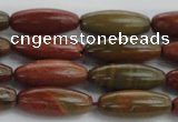 CRS100 15.5 inches 8*20mm rice rainbow jasper stone beads