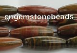 CRS101 15.5 inches 10*30mm rice rainbow jasper stone beads