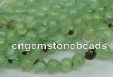 CRU100 15.5 inches 6mm round green rutilated quartz beads wholesale