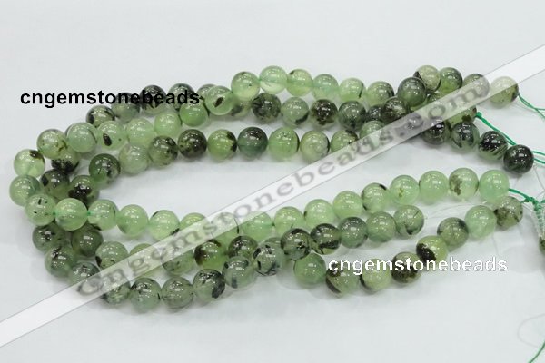 CRU101 15.5 inches 12mm round green rutilated quartz beads wholesale