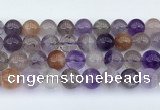 CRU1014 15.5 inches 10mm round mixed rutilated quartz beads