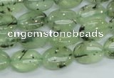 CRU102 15.5 inches 10*14mm oval green rutilated quartz beads