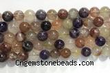 CRU1033 15.5 inches 12mm round mixed rutilated quartz beads wholesale