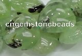 CRU109 15.5 inches 23*23mm heart green rutilated quartz beads