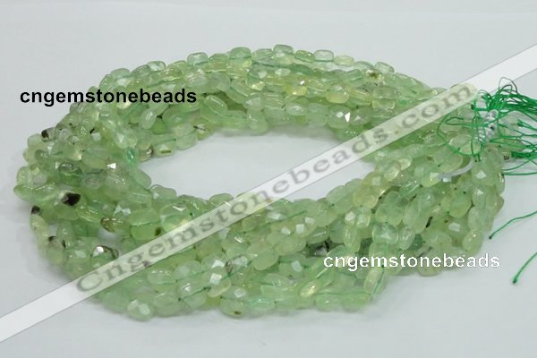 CRU120 15.5 inches 10*10mm faceted square green rutilated quartz beads