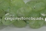 CRU123 15.5 inches 12*18mm faceted nugget green rutilated quartz beads