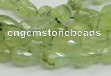 CRU124 15.5 inches 8*12mm faceted teardrop green rutilated quartz beads