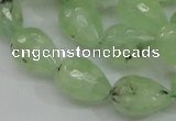 CRU126 15.5 inches 13*19mm faceted teardrop green rutilated quartz beads