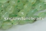 CRU127 15.5 inches 7*11mm faceted teardrop green rutilated quartz beads