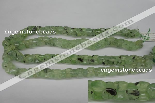 CRU180 Top-drilled 10*12mm bone green rutilated quartz beads