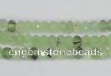 CRU205 15.5 inches 4*6mm faceted rondelle green rutilated quartz beads