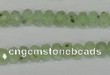 CRU206 15.5 inches 5*8mm faceted rondelle green rutilated quartz beads