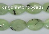 CRU207 15.5 inches 13*18mm faceted oval green rutilated quartz beads