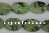 CRU208 15.5 inches 15*20mm faceted oval green rutilated quartz beads