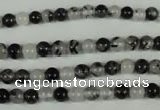 CRU301 15.5 inches 5mm round black rutilated quartz beads