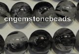 CRU506 15.5 inches 16mm round black rutilated quartz beads wholesale