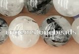 CRU538 15.5 inches 10mm round black rutilated quartz beads wholesale