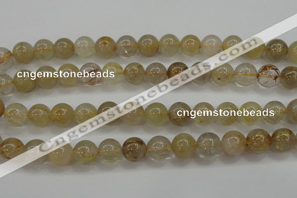 CRU554 15.5 inches 12mm round golden rutilated quartz beads