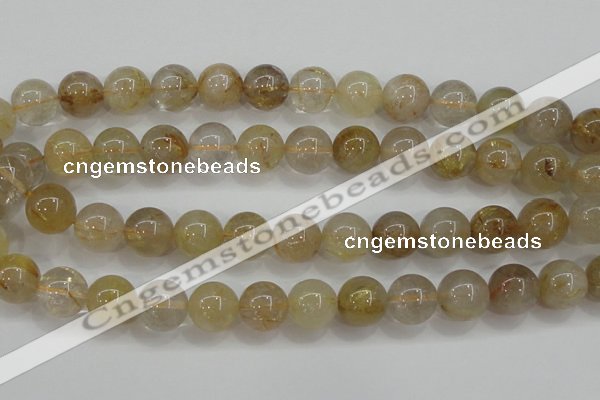 CRU555 15.5 inches 14mm round golden rutilated quartz beads