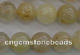 CRU583 15.5 inches 10mm round golden rutilated quartz beads