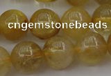 CRU605 15.5 inches 11mm round golden rutilated quartz beads