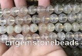 CRU632 15.5 inches 10mm round golden rutilated quartz beads