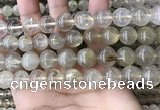 CRU634 15.5 inches 13mm round golden rutilated quartz beads