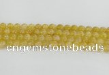 CRU660 15.5 inches 8mm round golden rutilated quartz beads