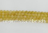 CRU660 15.5 inches 8mm round golden rutilated quartz beads