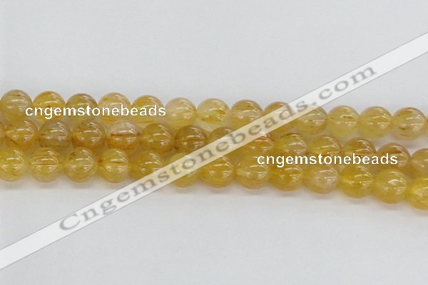 CRU661 15.5 inches 10mm round golden rutilated quartz beads