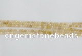 CRU665 15.5 inches 3mm faceted round golden rutilated quartz beads