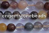 CRU750 15.5 inches 4mm round Multicolor rutilated quartz beads