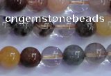 CRU751 15.5 inches 6mm round Multicolor rutilated quartz beads