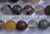 CRU752 15.5 inches 8mm round Multicolor rutilated quartz beads