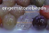 CRU754 15.5 inches 12mm round Multicolor rutilated quartz beads