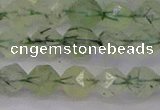 CRU791 15.5 inches 6mm faceted nuggets green rutilated quartz beads