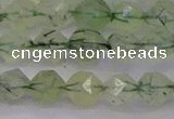 CRU791 15.5 inches 6mm faceted nuggets green rutilated quartz beads