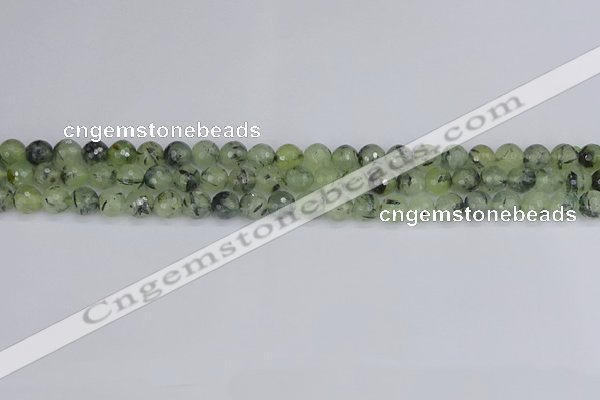 CRU801 15.5 inches 6mm faceted round prehnite gemstone beads