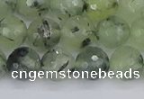CRU803 15.5 inches 10mm faceted round prehnite gemstone beads