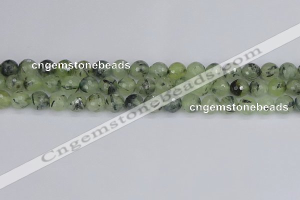 CRU803 15.5 inches 10mm faceted round prehnite gemstone beads