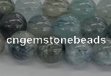 CRU854 15.5 inches 12mm round blue rutilated quartz beads