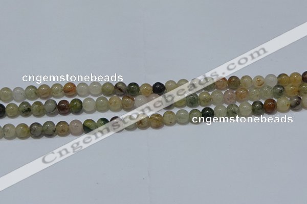 CRU901 15.5 inches 6mm round green rutilated quartz beads wholesale