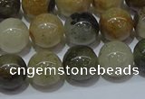 CRU903 15.5 inches 10mm round green rutilated quartz beads wholesale