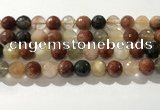 CRU915 15.5 inches 12mm faceted round mixed rutilated quartz beads