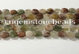 CRU920 15.5 inches 9*12mm oval mixed rutilated quartz beads wholesale