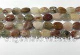 CRU921 15.5 inches 10*14mm oval mixed rutilated quartz beads wholesale