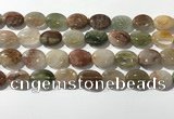 CRU923 15.5 inches 13*18mm oval mixed rutilated quartz beads wholesale